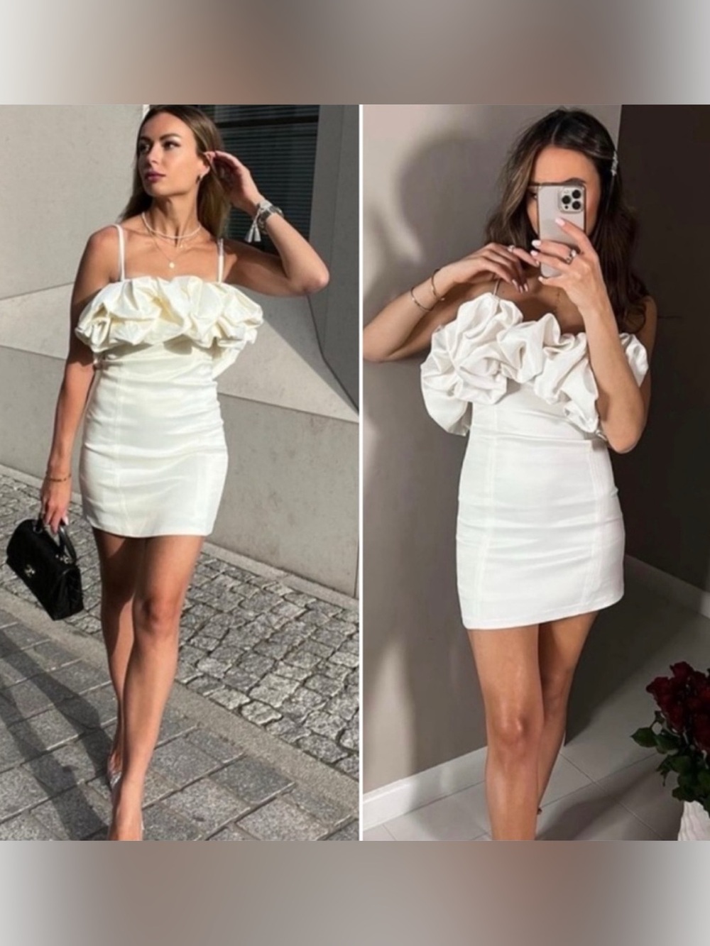 Zara Voluminous Satin Effect Dress